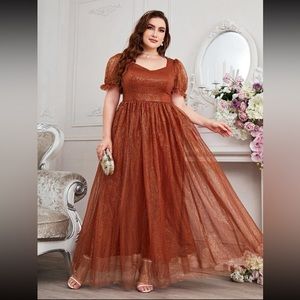 SHEIN Sequin Dress - Dark Orange 2X